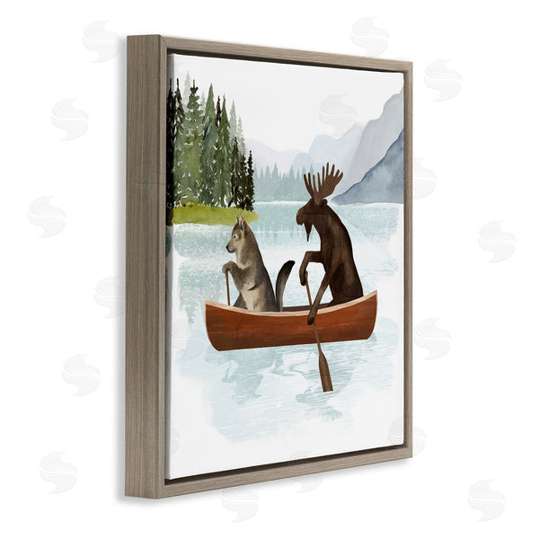 Stupell Industries Victoria Barnes | Animals On Canoe Wall Art