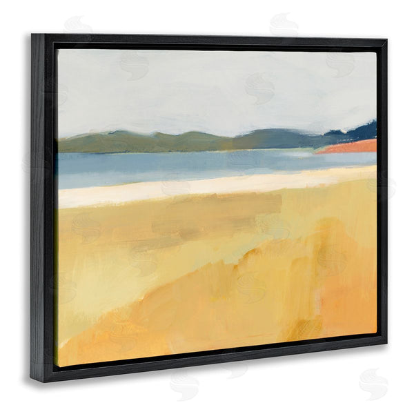 Stupell Industries Victoria Barnes | Autumn Grassy Field Lake Landscape Distant Rolling Hills Wall Art