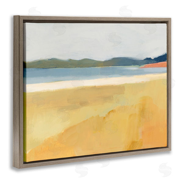 Stupell Industries Victoria Barnes | Autumn Grassy Field Lake Landscape Distant Rolling Hills Wall Art