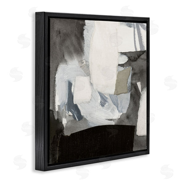 Stupell Industries Victoria Barnes | Blocked Abstract Shapes Geometric Paint Strokes Collage Wall Art