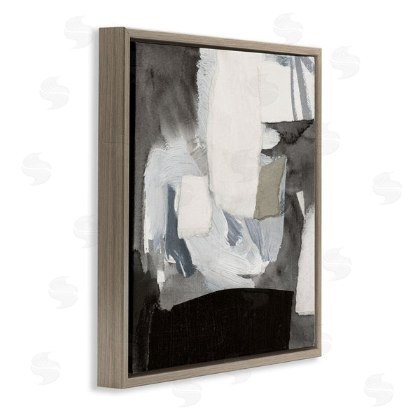 Stupell Industries Victoria Barnes | Blocked Abstract Shapes Geometric Paint Strokes Collage Wall Art