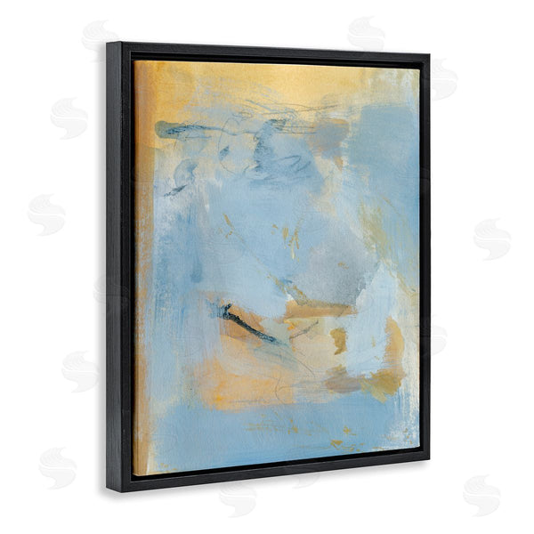Stupell Industries Victoria Barnes | Blue And Gold Organic Abstract