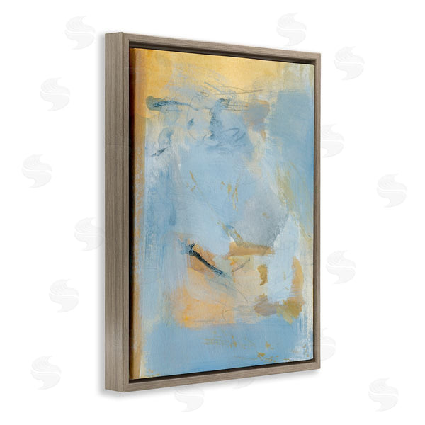 Stupell Industries Victoria Barnes | Blue And Gold Organic Abstract