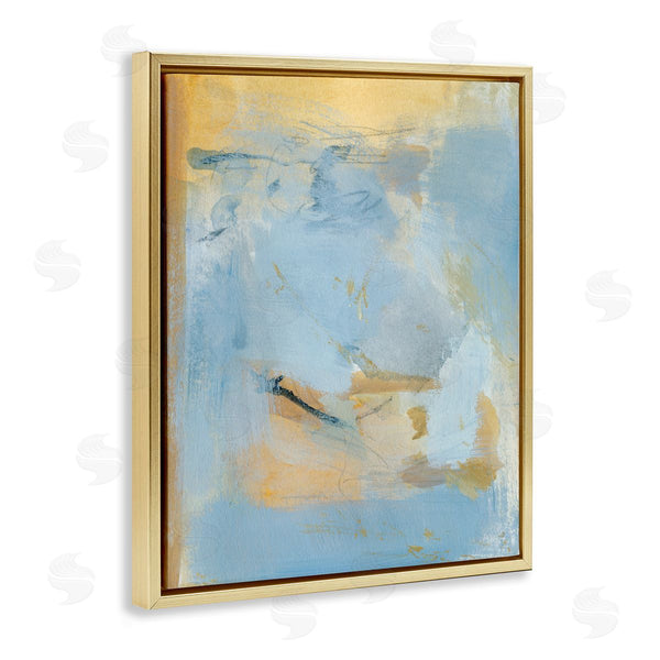Stupell Industries Victoria Barnes | Blue And Gold Organic Abstract