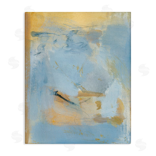 stupell industries Victoria Barnes | Blue and Gold Organic Abstract