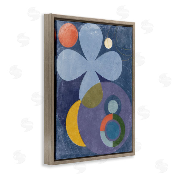Stupell Industries Victoria Barnes | Blue Retro Curved Shapes