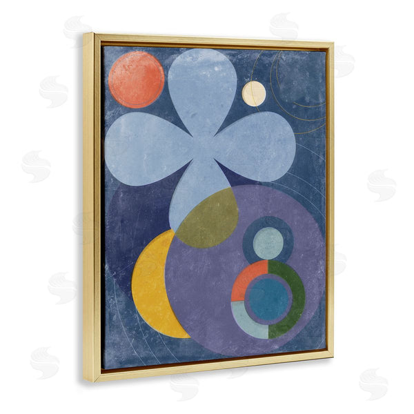Stupell Industries Victoria Barnes | Blue Retro Curved Shapes