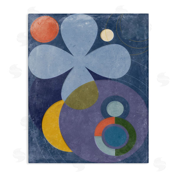 stupell industries Victoria Barnes | Blue Retro Curved Shapes