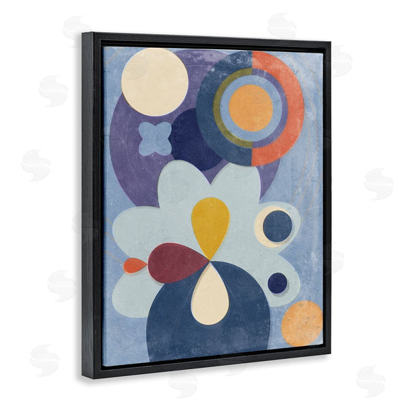 Stupell Industries Victoria Barnes | Blue Retro Shapes