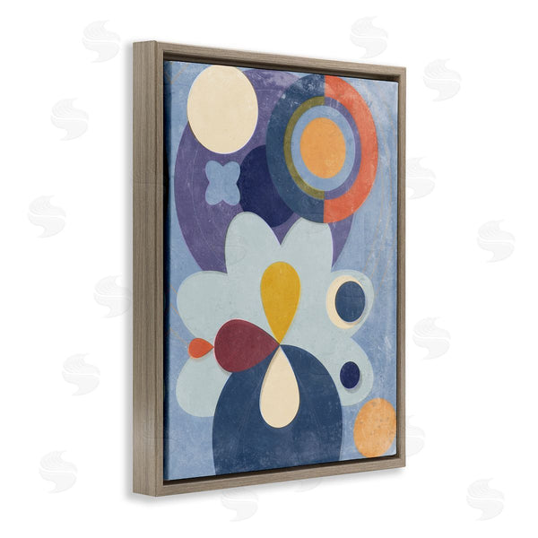 Stupell Industries Victoria Barnes | Blue Retro Shapes