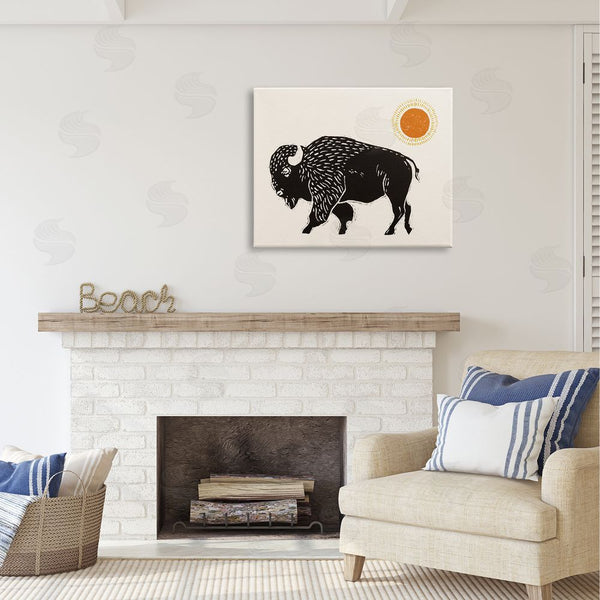 Stupell Industries Victoria Barnes | Boho Bison Facing Left Wall Art