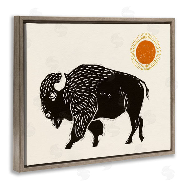 Stupell Industries Victoria Barnes | Boho Bison Facing Left Wall Art