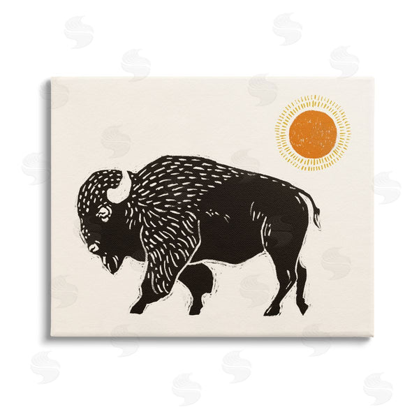 stupell industries Victoria Barnes | Boho Bison Facing Left Wall Art