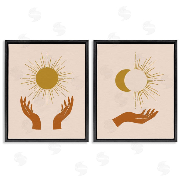 Stupell Industries Victoria Barnes | Boho Chic Hands Embracing Enlightened Eclipsed Sky Wall Art
