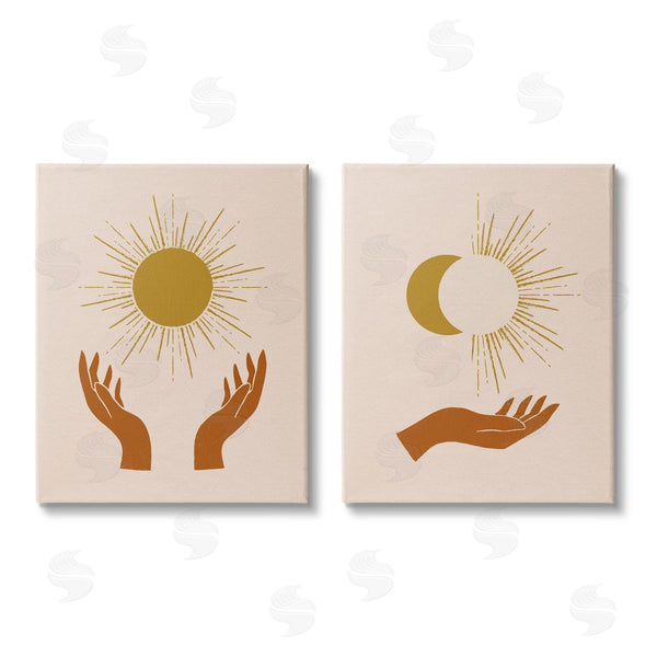 stupell industries Victoria Barnes | Boho Chic Hands Embracing Enlightened Eclipsed Sky Wall Art