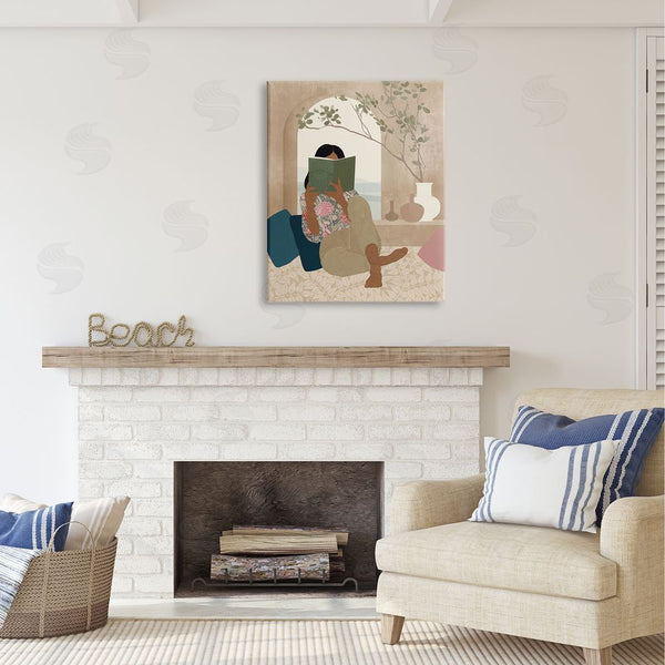 Stupell Industries Victoria Barnes | Boho Girl Reading Book Wall Art