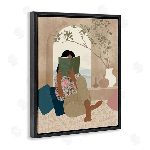 Stupell Industries Victoria Barnes | Boho Girl Reading Book Wall Art