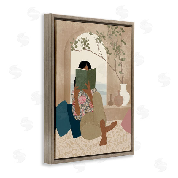 Stupell Industries Victoria Barnes | Boho Girl Reading Book Wall Art
