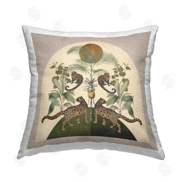 Stupell Industries Victoria Barnes | Boho Jungle Animals Printed Throw Pillow