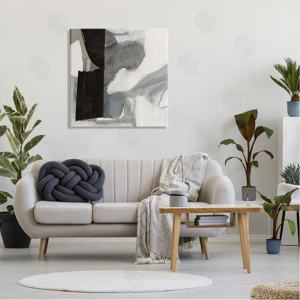 Stupell Industries Victoria Barnes | Bold Black Shapes Layered Abstract Fluid Forms Wall Art