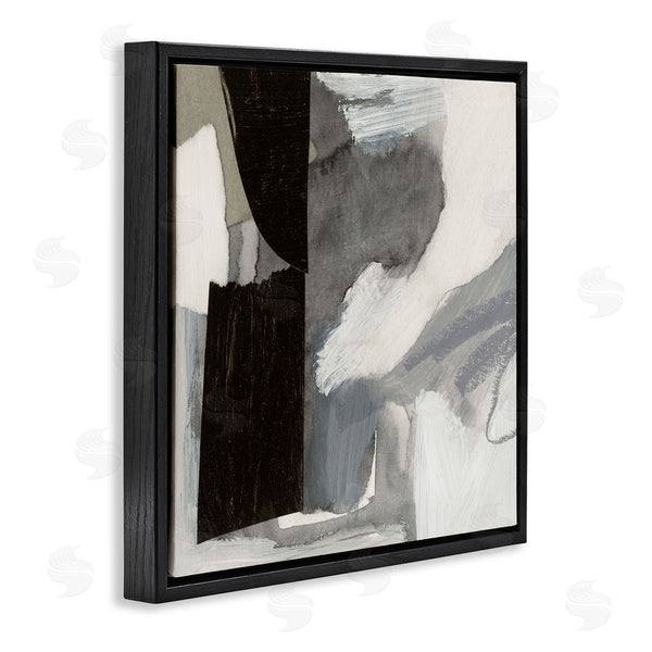 Stupell Industries Victoria Barnes | Bold Black Shapes Layered Abstract Fluid Forms Wall Art