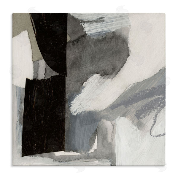 stupell industries Victoria Barnes | Bold Black Shapes Layered Abstract Fluid Forms Wall Art