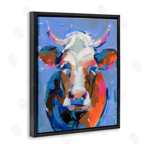 Stupell Industries Victoria Barnes | Bold Paint Strokes Cow Wall Art