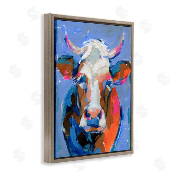 Stupell Industries Victoria Barnes | Bold Paint Strokes Cow Wall Art