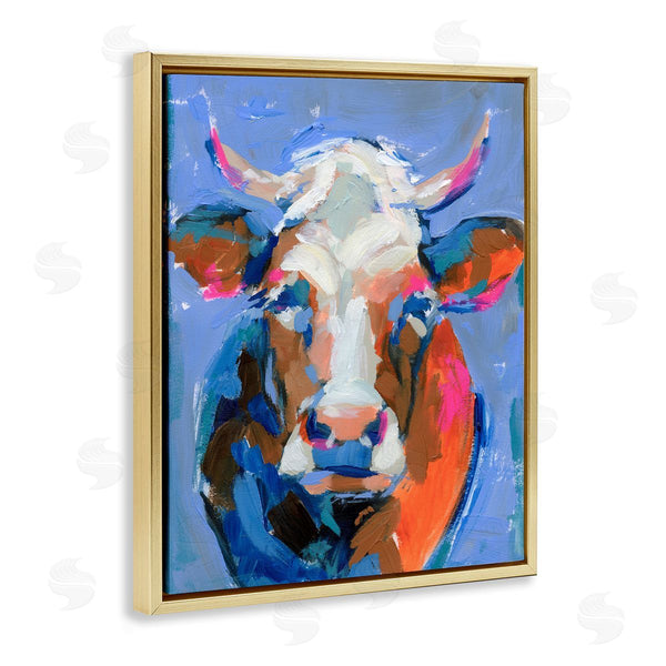 Stupell Industries Victoria Barnes | Bold Paint Strokes Cow Wall Art
