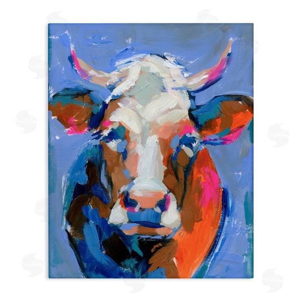 stupell industries Victoria Barnes | Bold Paint Strokes Cow Wall Art
