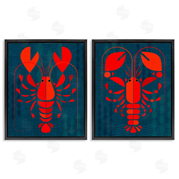 Stupell Industries Victoria Barnes | Bold Red Lobsters