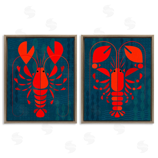 Stupell Industries Victoria Barnes | Bold Red Lobsters