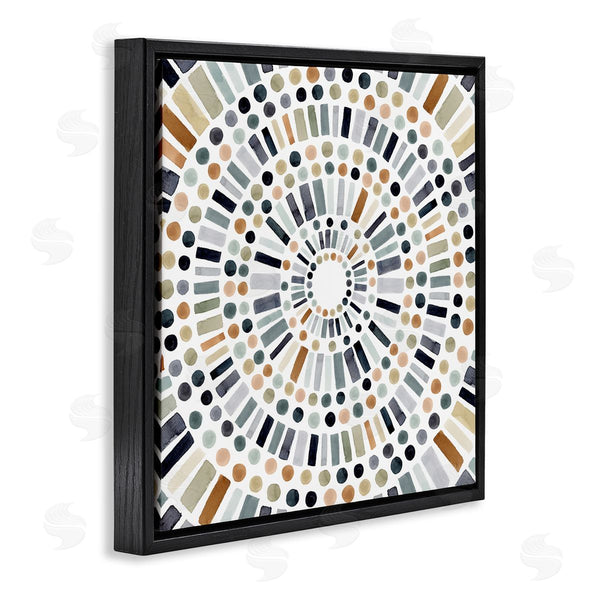 Stupell Industries Victoria Barnes | Bold Rustic Abstract Mosaic Circle Pattern Illustration Wall Art