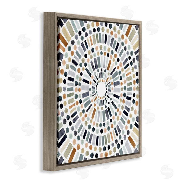 Stupell Industries Victoria Barnes | Bold Rustic Abstract Mosaic Circle Pattern Illustration Wall Art