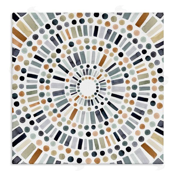 stupell industries Victoria Barnes | Bold Rustic Abstract Mosaic Circle Pattern Illustration Wall Art