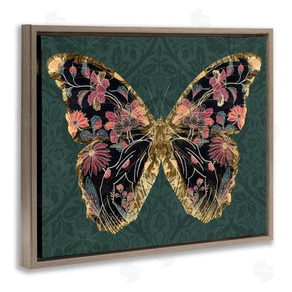 Stupell Industries Victoria Barnes | Botanical Pattern Butterfly Wall Art