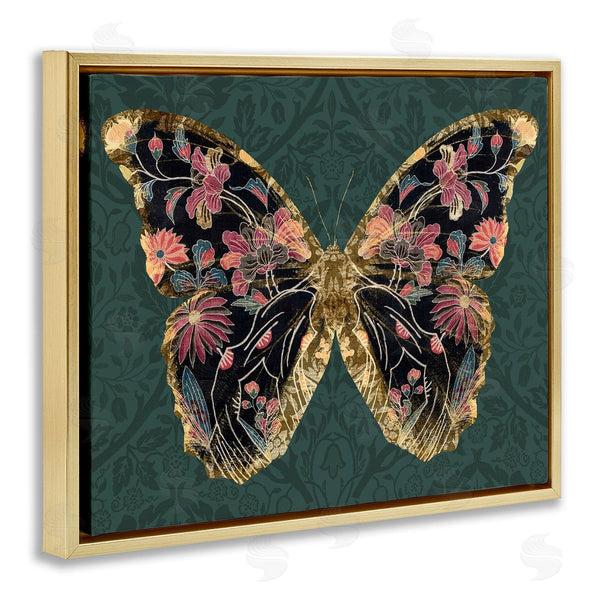 Stupell Industries Victoria Barnes | Botanical Pattern Butterfly Wall Art