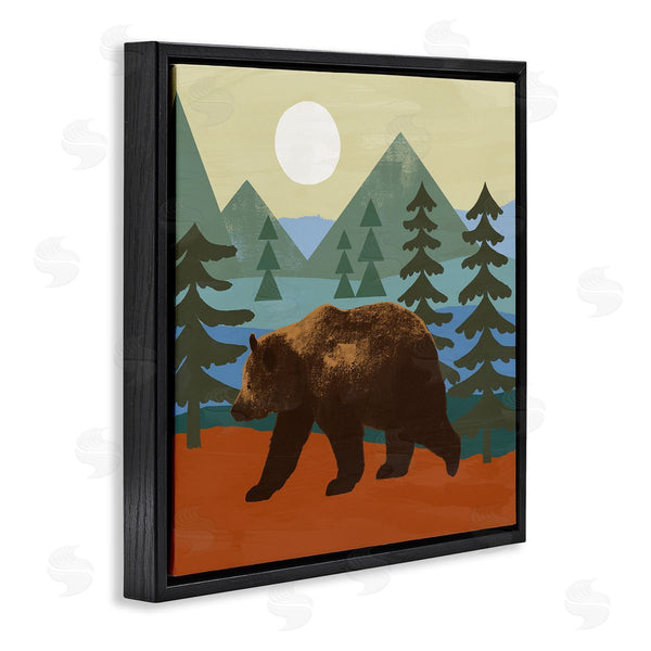 Stupell Industries Victoria Barnes | Brown Bear Nature Woodlands Sunshine Camp Wall Art