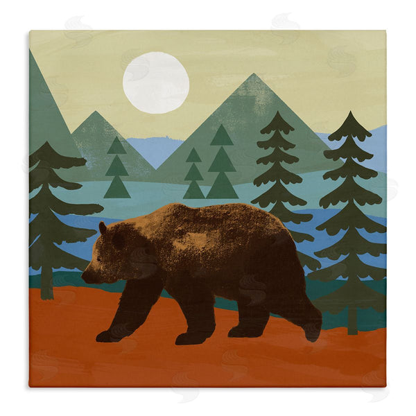 stupell industries Victoria Barnes | Brown Bear Nature Woodlands Sunshine Camp Wall Art
