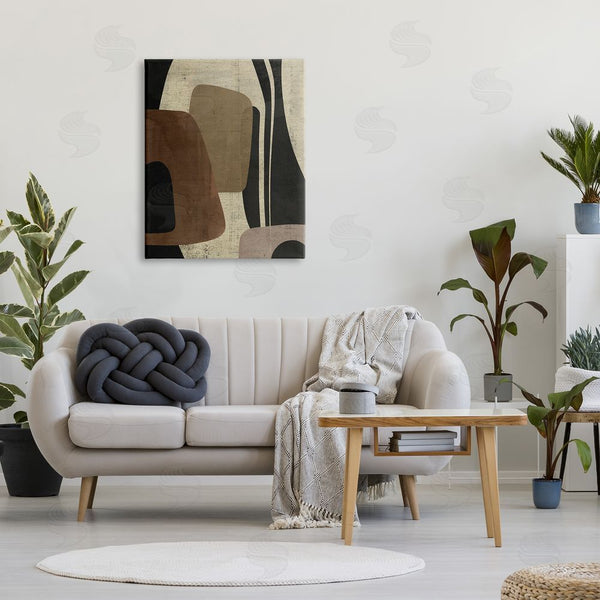 Stupell Industries Victoria Barnes | Brown Retro Abstraction Wall Art