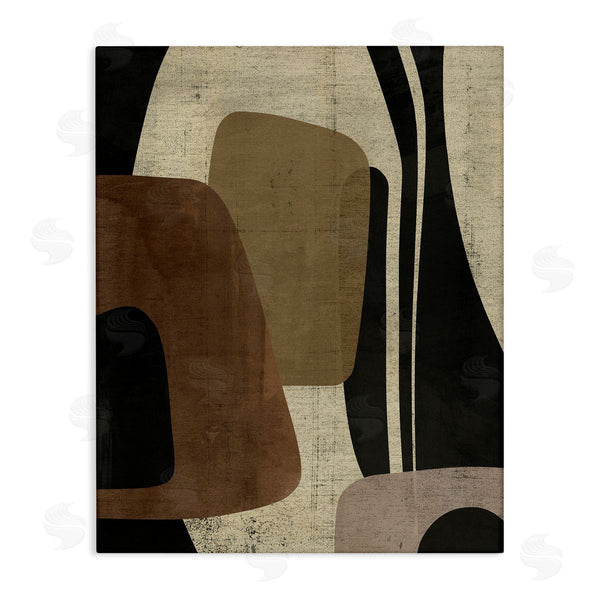 stupell industries Victoria Barnes | Brown Retro Abstraction Wall Art