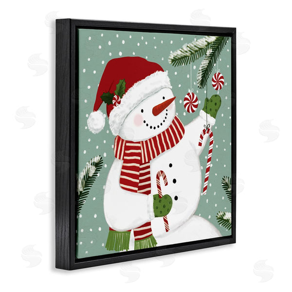 Stupell Industries Victoria Barnes | Candy Cane Snowman Peppermint Winter Ornaments