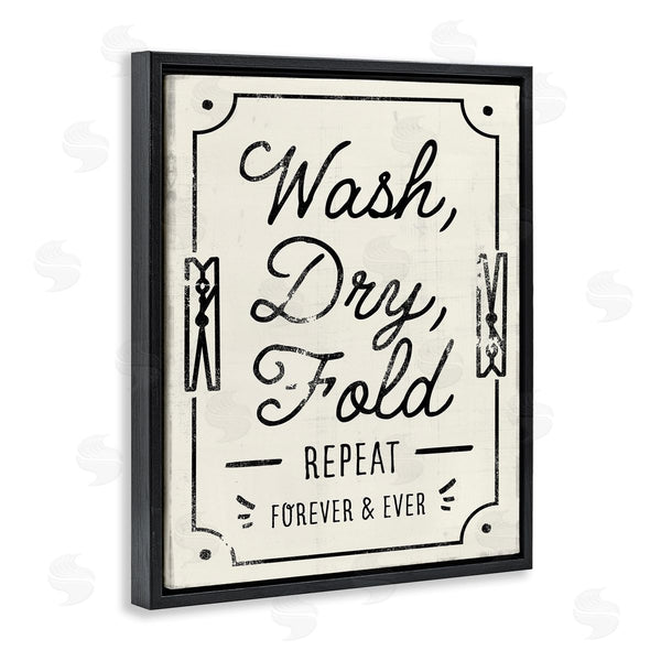 Stupell Industries Victoria Barnes | Charming Laundry Wash Dry Fold Wall Art