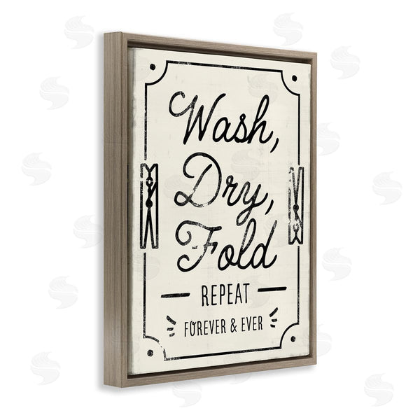 Stupell Industries Victoria Barnes | Charming Laundry Wash Dry Fold Wall Art