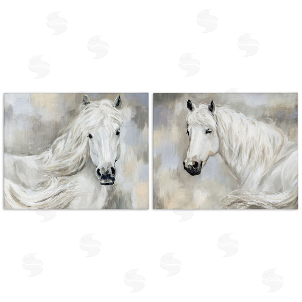 stupell industries Victoria Barnes | Charming White Horses