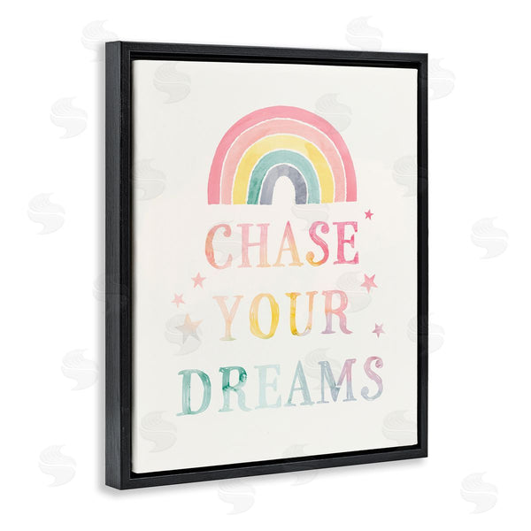 Stupell Industries Victoria Barnes | Chase Your Dreams Starry Rainbow Watercolor Detail Wall Art
