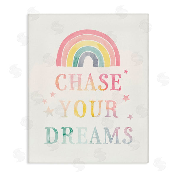 stupell industries Victoria Barnes | Chase Your Dreams Starry Rainbow Watercolor Detail Wall Art