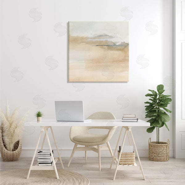 Stupell Industries Victoria Barnes | Cinnamon Shores Abstract Landscape Soft Neutral Tones Wall Art