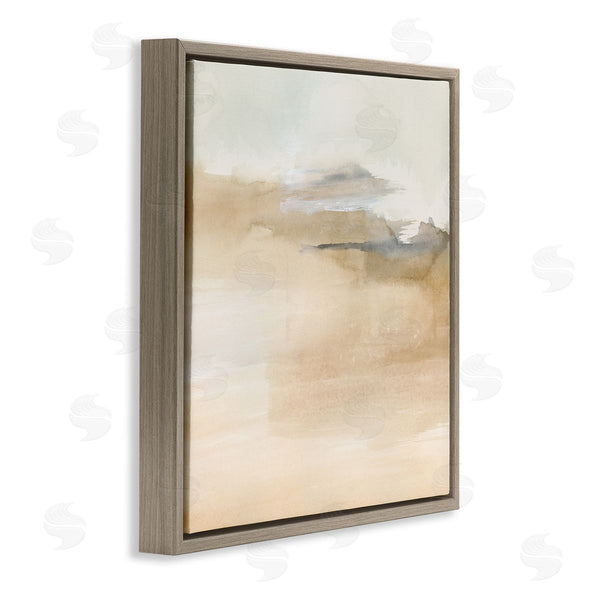 Stupell Industries Victoria Barnes | Cinnamon Shores Abstract Landscape Soft Neutral Tones Wall Art