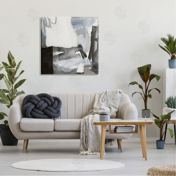 Stupell Industries Victoria Barnes | Contemporary Collaged Shapes Scribble Painting Design Wall Art